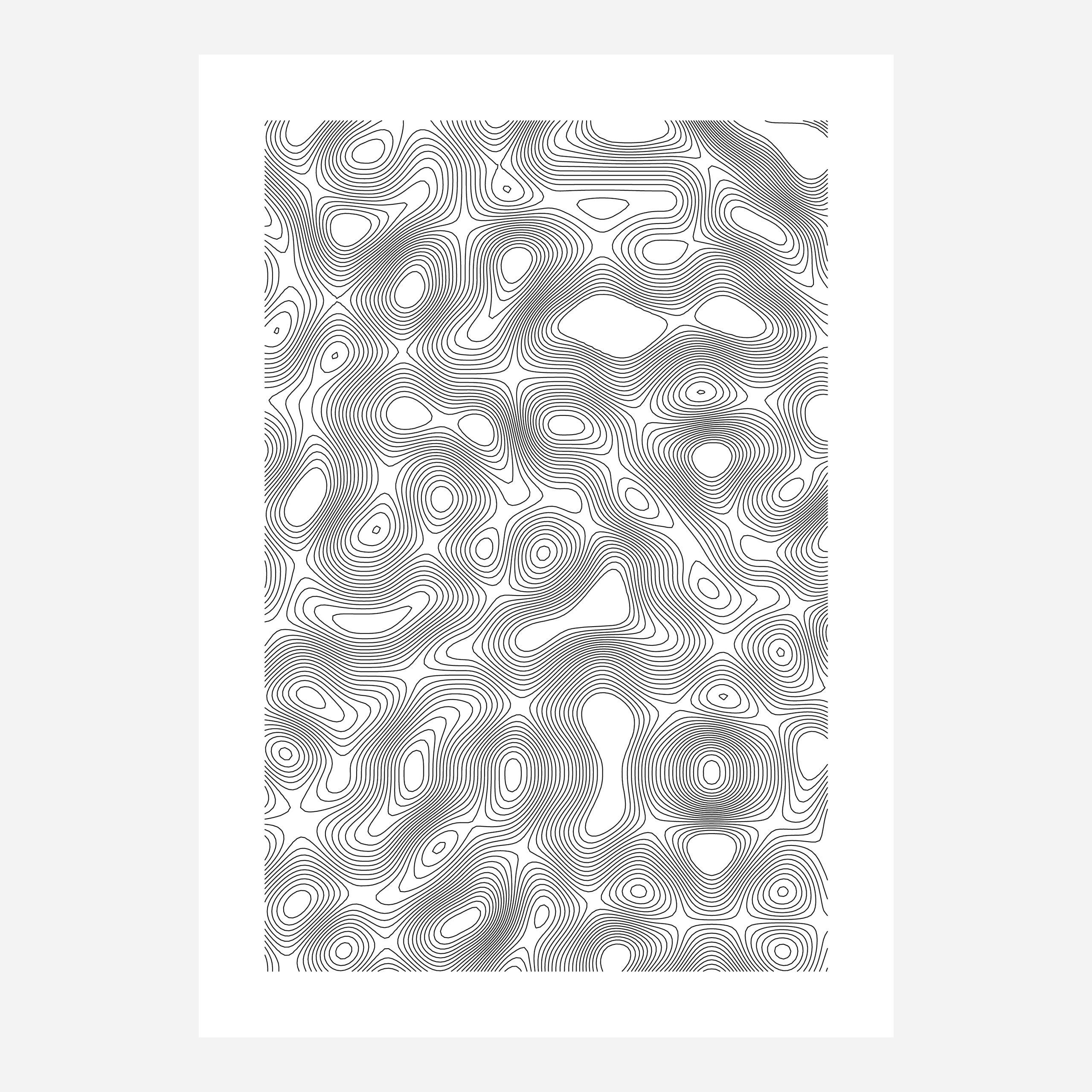 Abstract Contour Map